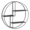 Zeller Wandregal Metall 55 cm x 12 cm Schwarz