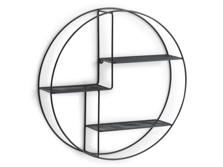 Zeller Wandregal Metall 55 cm x 12 cm Schwarz