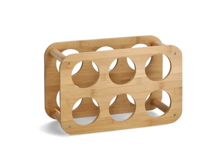 Zeller Weinregal Bambus für 6 Flaschen 16 cm x 24 cm x 38 cm Natur