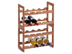 Zeller Weinregal Bambus Stapelbar für 8 Flaschen 32 cm x 22 cm x 47 cm Natur