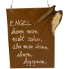 ZGM Rost Deko Spruchtafel mit Engelsflügeln