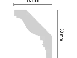Decosa Zierprofil Giselle Weiß 7 cm x 200 cm* Deckenplatten