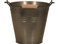 Zink-Eimer Blacklook mit Henkel/Holzgriff 7,2 L 31 cm x 29 cm x27 cm